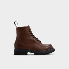 Aldo Doublezero in Dark Brown - Combat boot, Lug sole