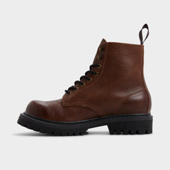 Aldo Doublezero in Dark Brown - Combat boot, Lug sole