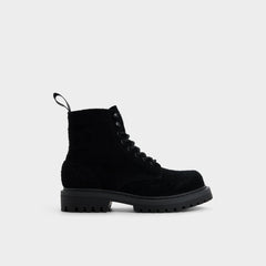 Aldo Doublezero in Black - Combat boot, Lug sole