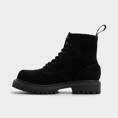 Aldo Doublezero in Black - Combat boot, Lug sole