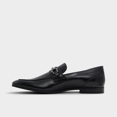 Aldo Marinho Open Black Leather Smooth Men's Dress Shoes - Loafer
