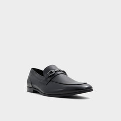 Aldo Marinho Open Black Leather Smooth Men's Dress Shoes - Loafer