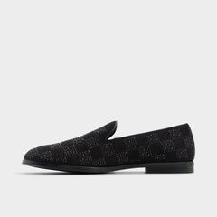 Aldo Casino Other Black Synthetic Textured Men's Dress Shoes - Loafer