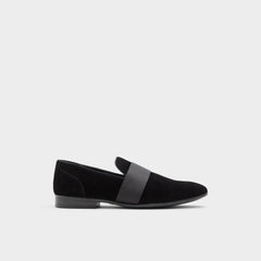Aldo Asaria Open Black Leather Suede Men's Loafers & Slip-Ons - Loafer