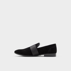 Aldo Asaria Open Black Leather Suede Men's Loafers & Slip-Ons - Loafer