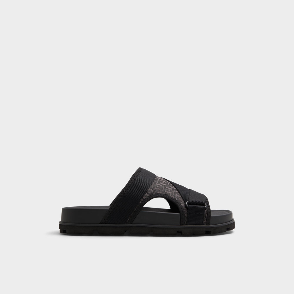 Aldo Deniels Open Black Men's Slides - Slide sandal