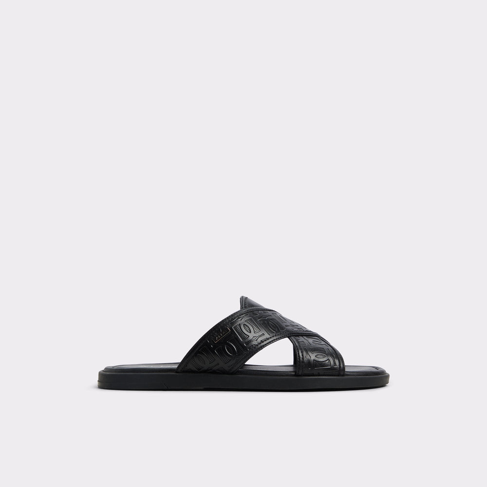 Aldo Olino Open Black Men's Slides - Slide sandal
