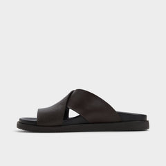 Aldo Darley Dark Brown Men's Sandals & Slides - Strappy flat sandal