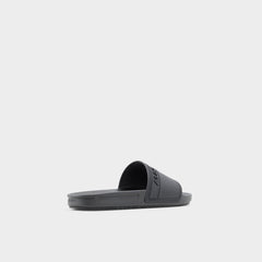 Aldo Dinmore Black Synthetic Rubber Men's Slides - Slide sandal