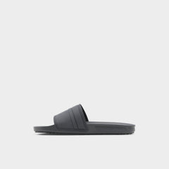 Aldo Dinmore Black Synthetic Rubber Men's Slides - Slide sandal