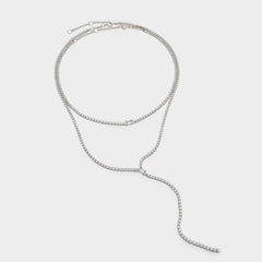 Aldo Alata Silver/Clear Multi Women's Cubic Zirconia - Necklace