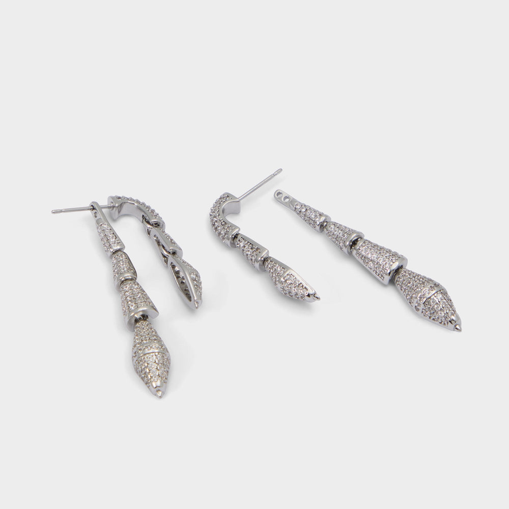 Aldo Serrpente in Silver Clear Multi - Statement earrings