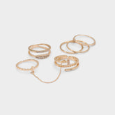 Aldo Ringsies in Gold Clear Multi - Multi finger rings