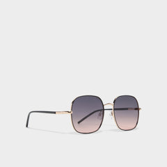 Aldo Elbamadar Black/Gold Multi Women's Square - Square sunglasses