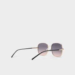 Aldo Elbamadar Black/Gold Multi Women's Square - Square sunglasses