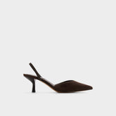 Aldo Re in Olivia Dark Brown - Sling back high heel, Stiletto heel