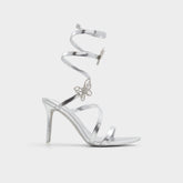 Aldo Ocia in Silver - Stiletto strappy sandal