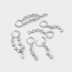 Aldo Colettee in Silver Clear Multi - Earring set