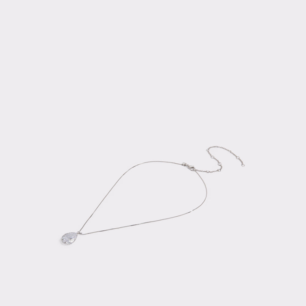Aldo Beauceron Silver/Clear Multi Women's Necklaces - Teardrop necklace
