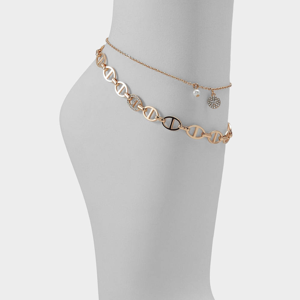 Aldo Splenndorx Gold/Clear Multi Women's Anklets - Anklet
