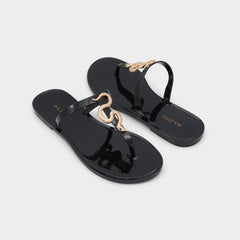 Aldo Apanie in Black Gold Multi - Jelly sandal