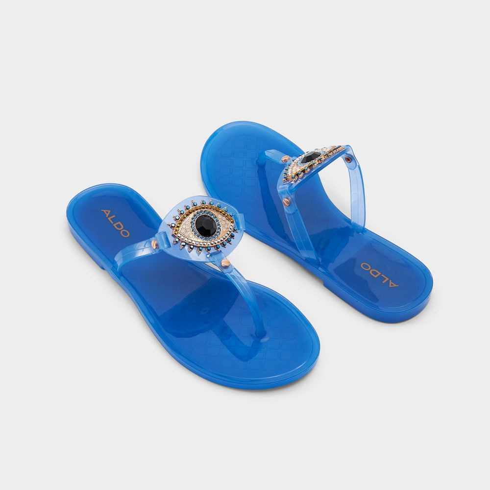 Aldo Ebariel Medium Blue Women's Jelly Sandals & Flip Flops - T-strap sandal