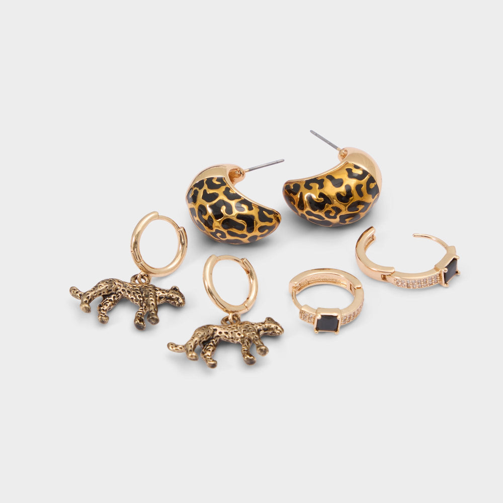 Aldo Roarcity in Black Gold Multi - Hoop earrings