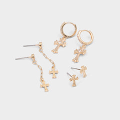 Aldo Eclipsse in Gold Clear Multi - Earrings
