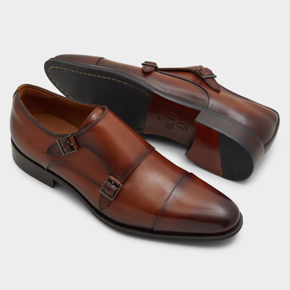 Aldo Axwell Cognac Men's Dress Shoes - Monkstrap loafer