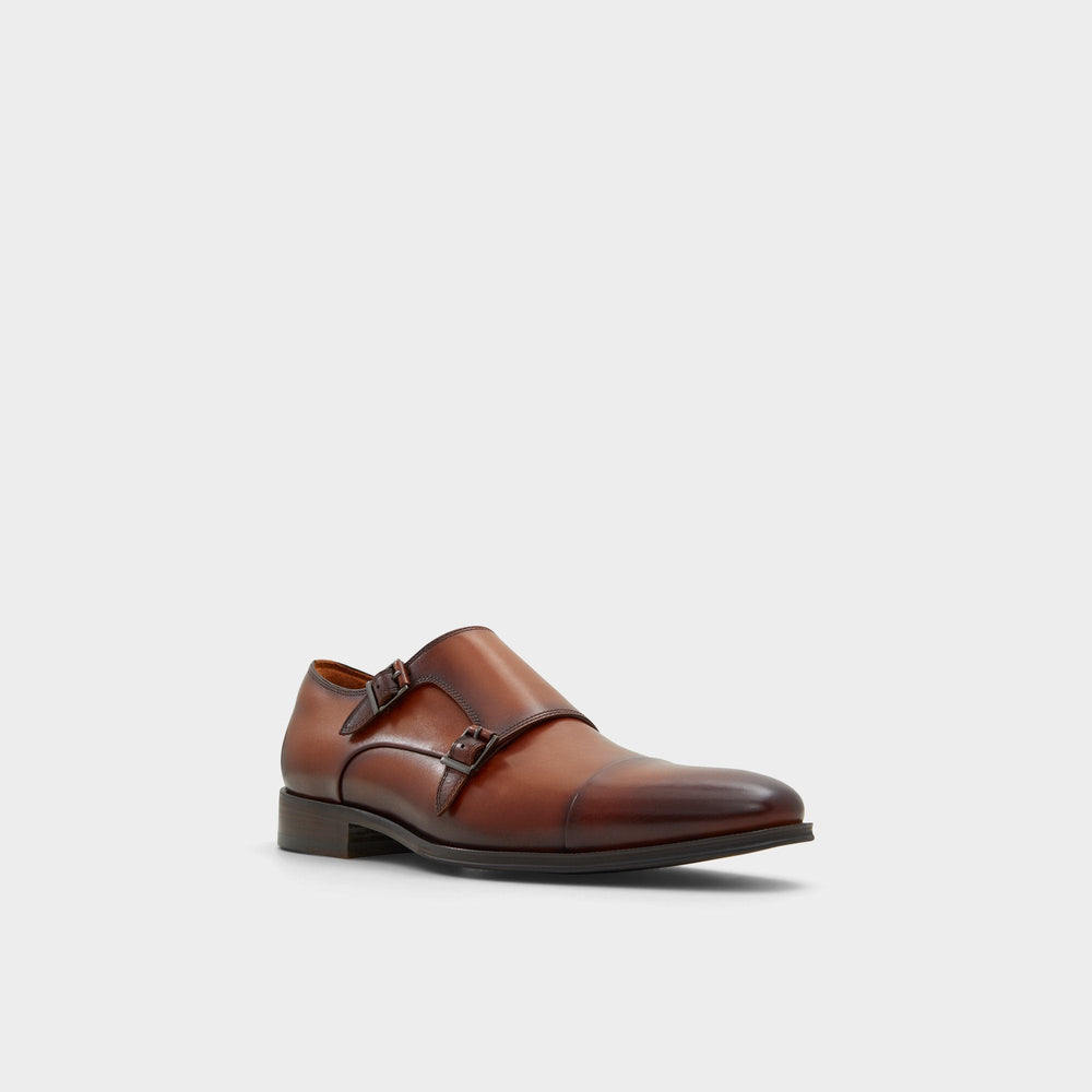 Aldo Axwell Cognac Men's Dress Shoes - Monkstrap loafer