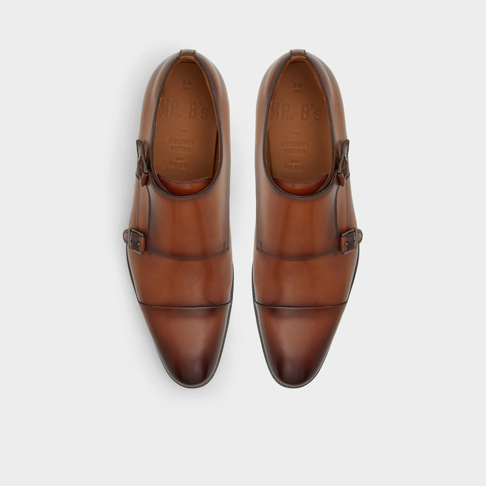 Aldo Axwell Cognac Men's Dress Shoes - Monkstrap loafer