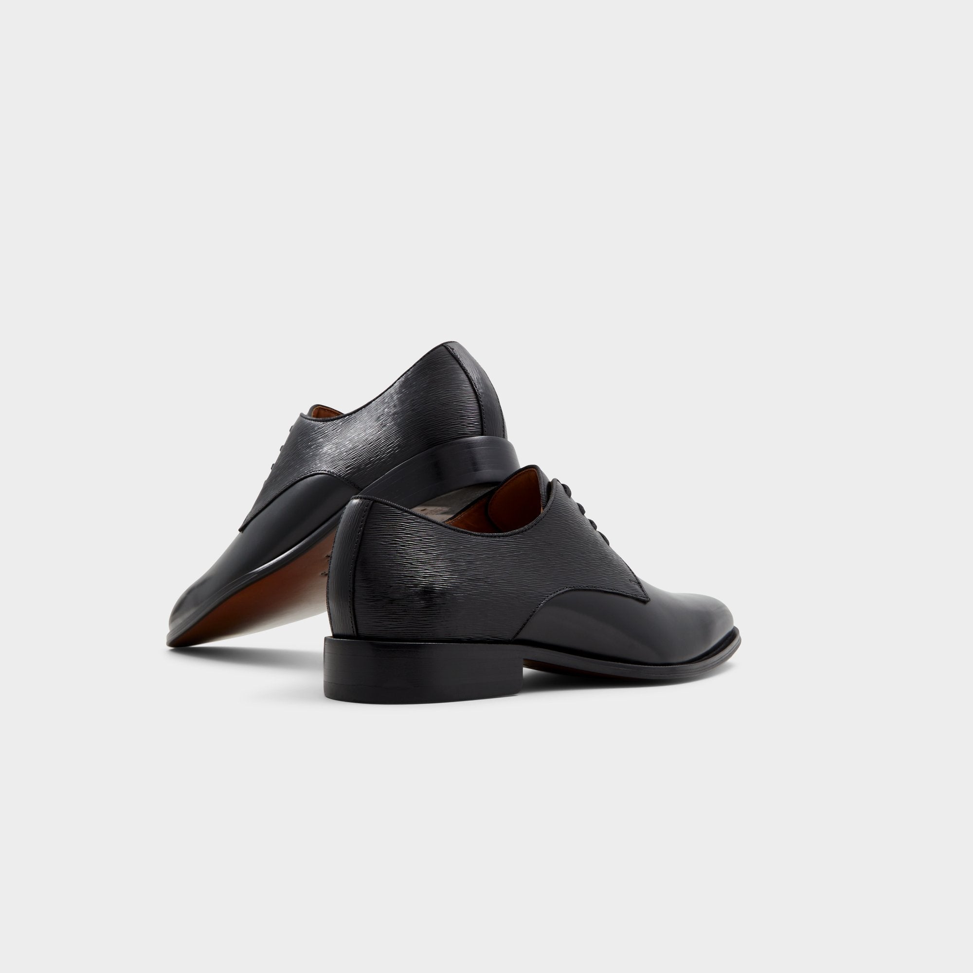 Aldo Halbart Black Leather Embossed Men's Oxfords & Lace-ups - Oxford shoe