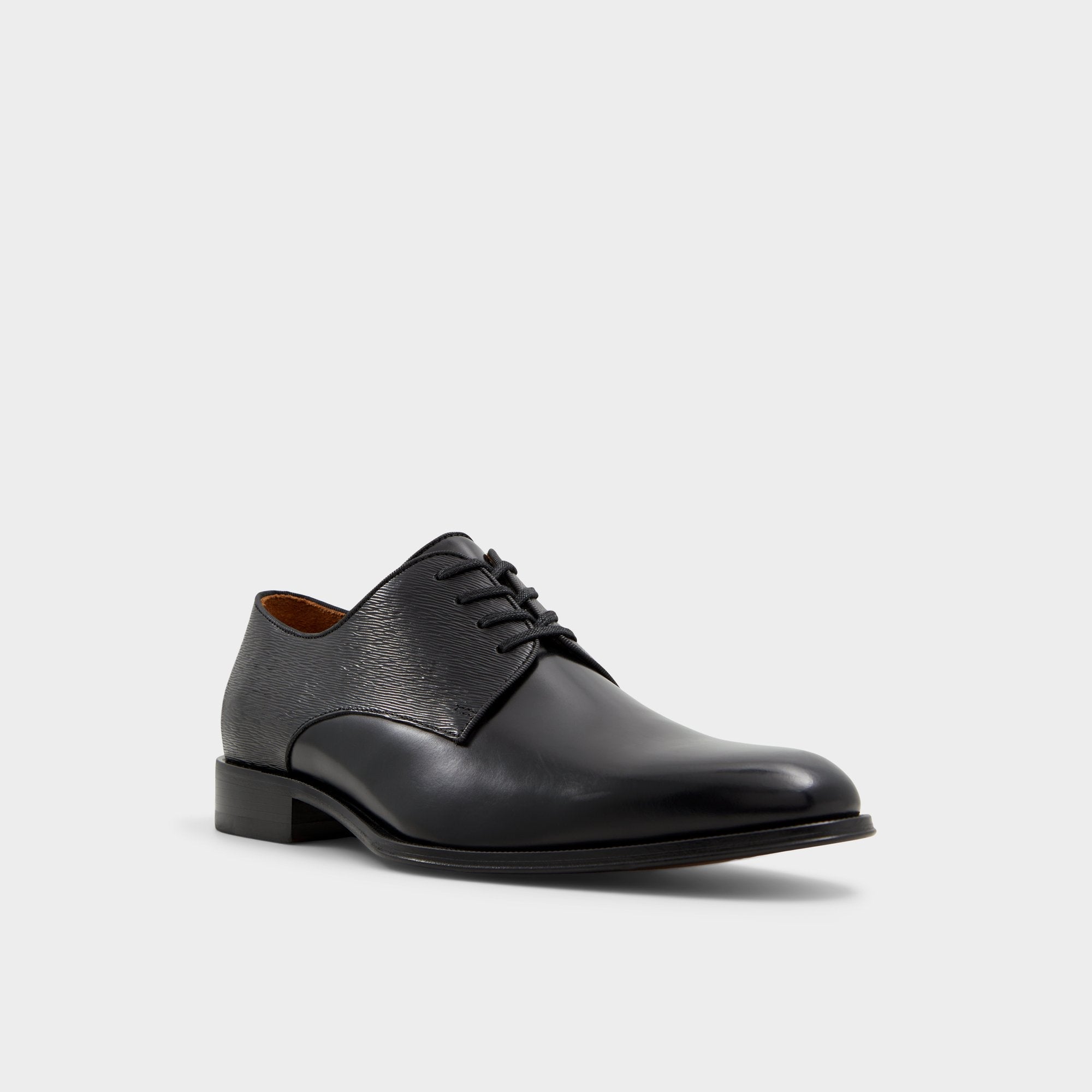 Aldo Halbart Black Leather Embossed Men's Oxfords & Lace-ups - Oxford shoe