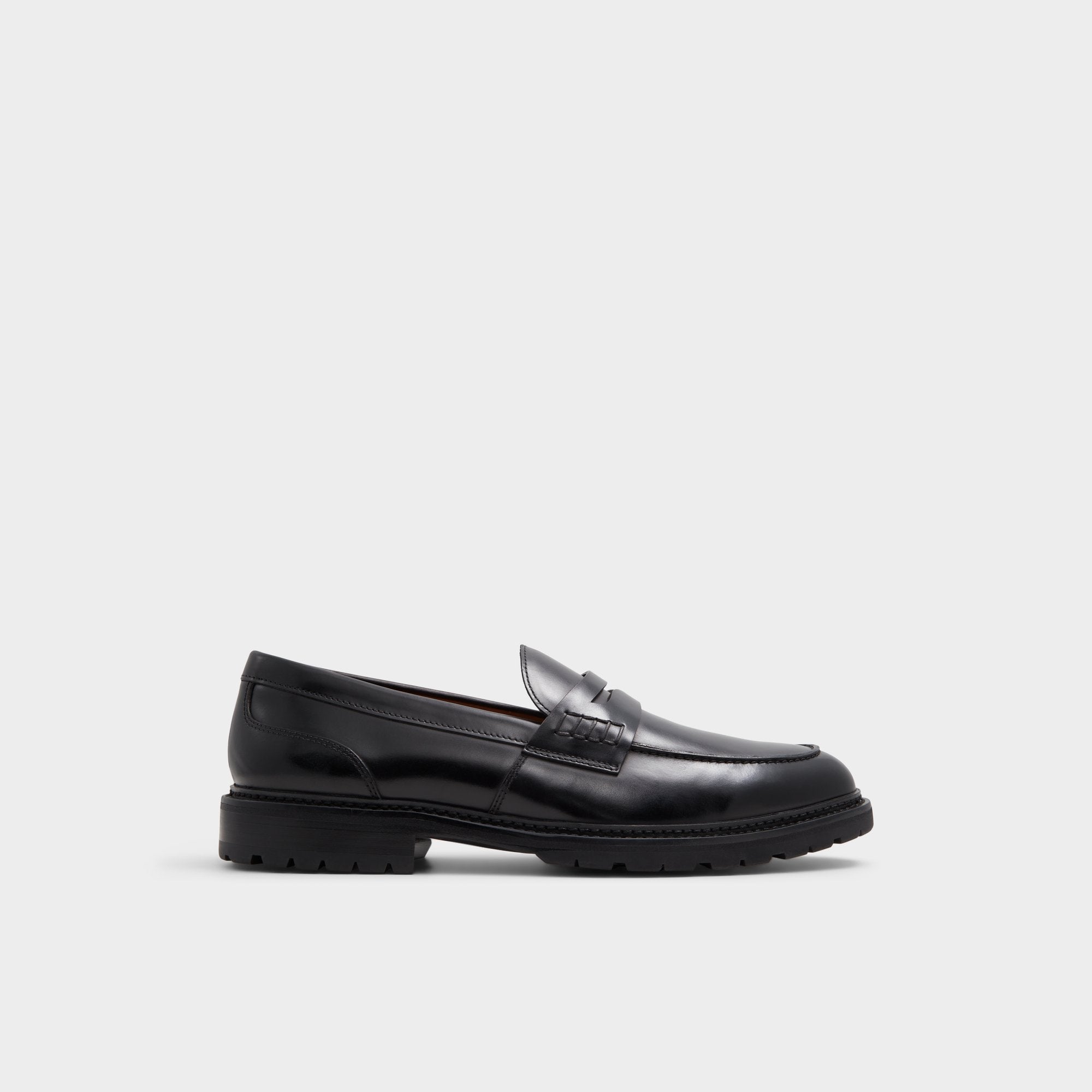 Aldo Aleris Black Men's Dress Shoes - Loafer, Lug sole