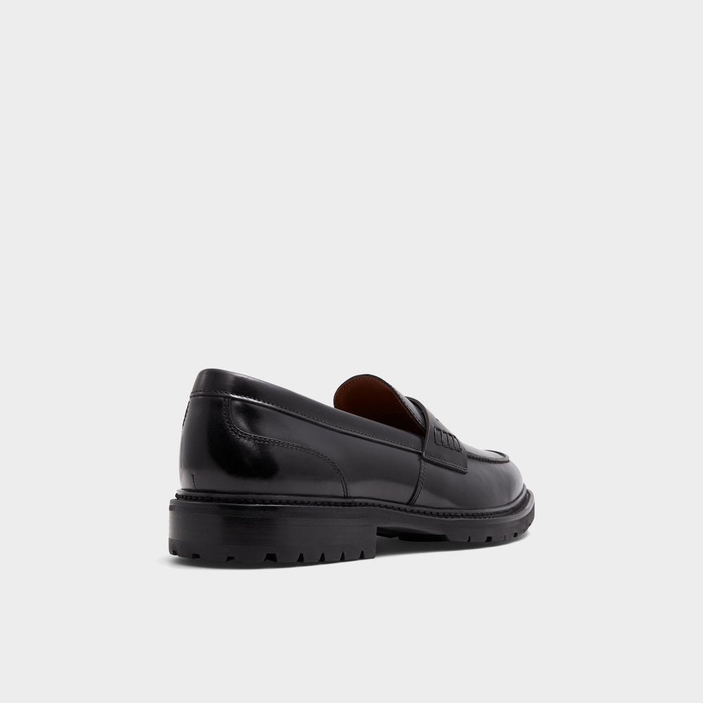 Aldo Aleris Black Men's Dress Shoes - Loafer, Lug sole