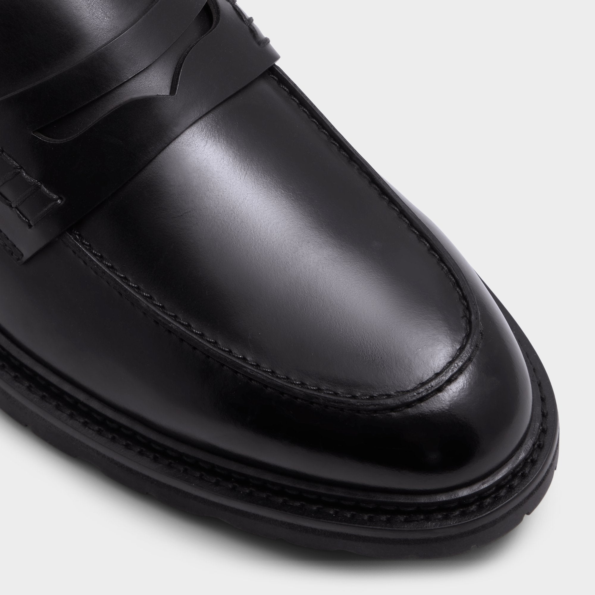 Aldo Aleris Black Men's Dress Shoes - Loafer, Lug sole