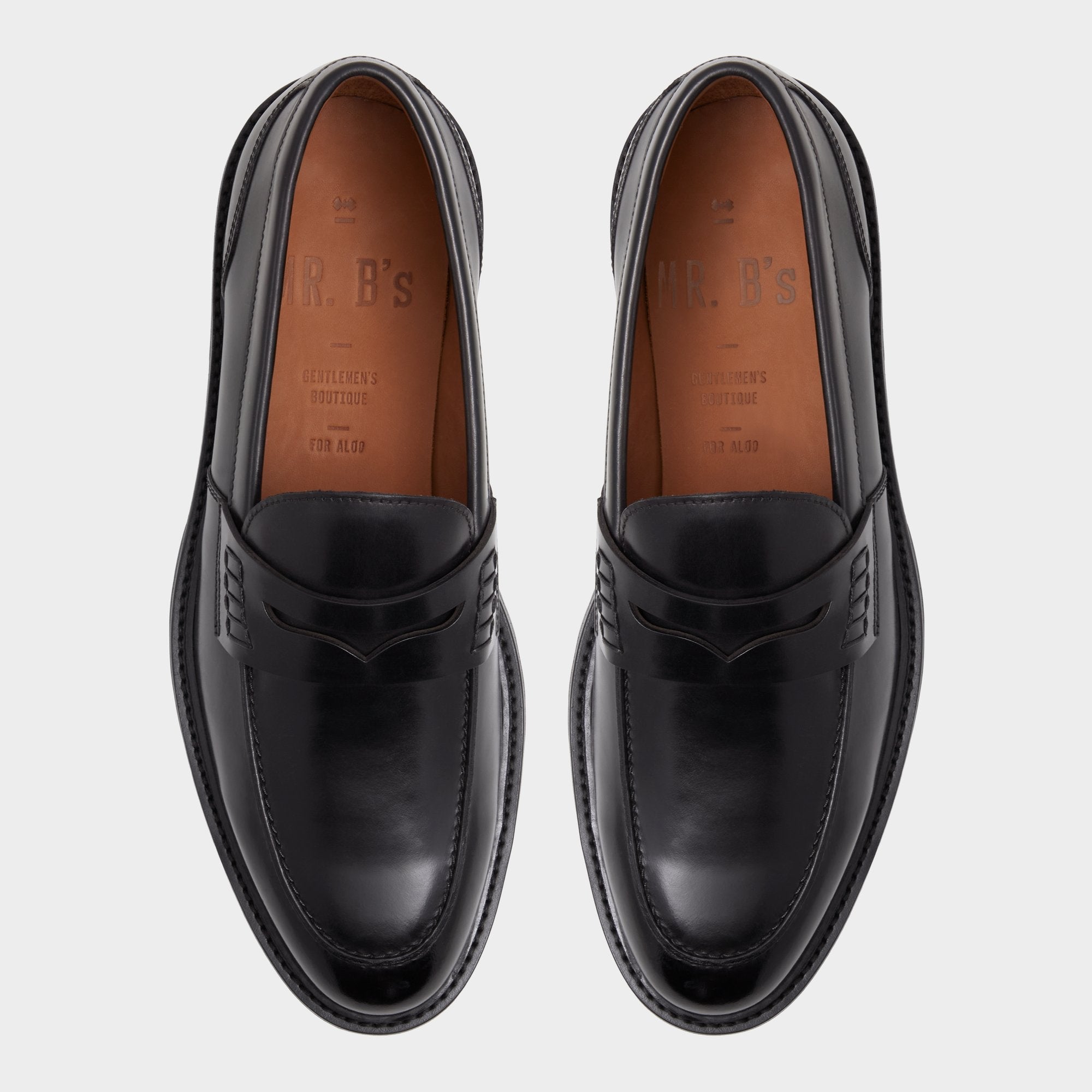 Aldo Aleris Black Men's Dress Shoes - Loafer, Lug sole