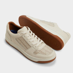 Aldo Ludlow White Leather Mixed Material Men's Low top - Low top sneaker