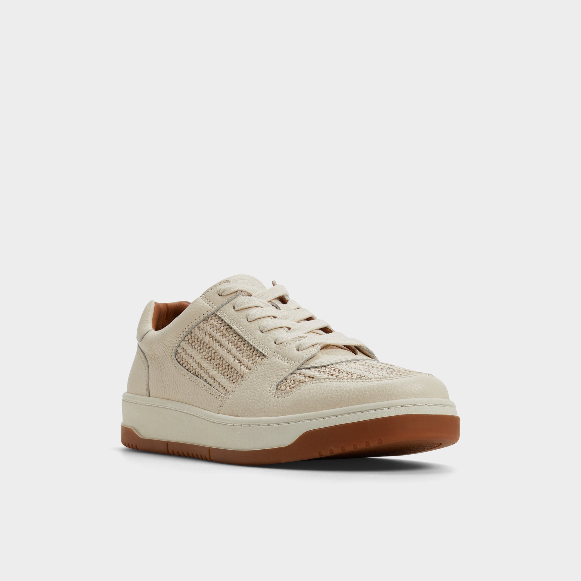 Aldo Ludlow White Leather Mixed Material Men's Low top - Low top sneaker