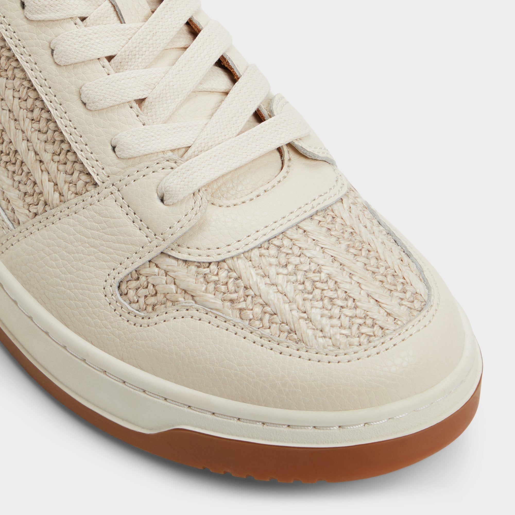 Aldo Ludlow White Leather Mixed Material Men's Low top - Low top sneaker