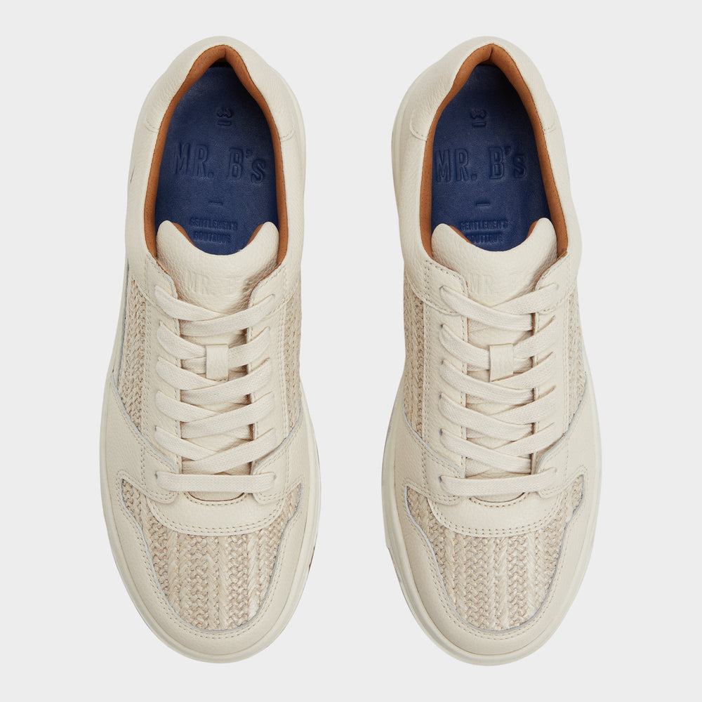 Aldo Ludlow White Leather Mixed Material Men's Low top - Low top sneaker