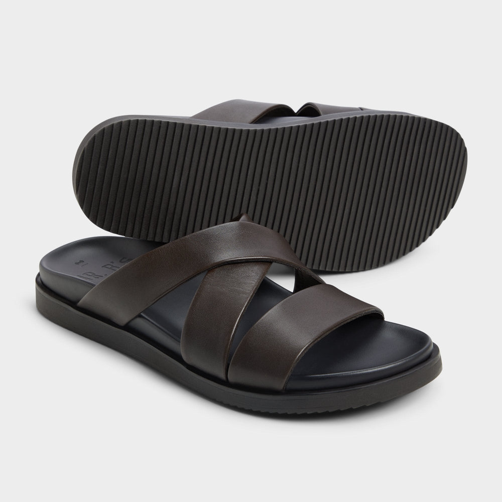 Aldo Kairo Dark Brown Men's Sandals & Slides - Slide sandal