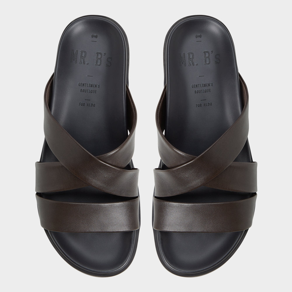 Aldo Kairo Dark Brown Men's Sandals & Slides - Slide sandal