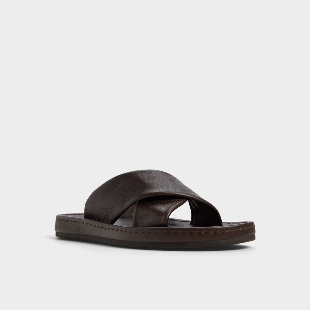 Aldo Steele Dark Brown Men's Sandals & Slides - Slide sandal
