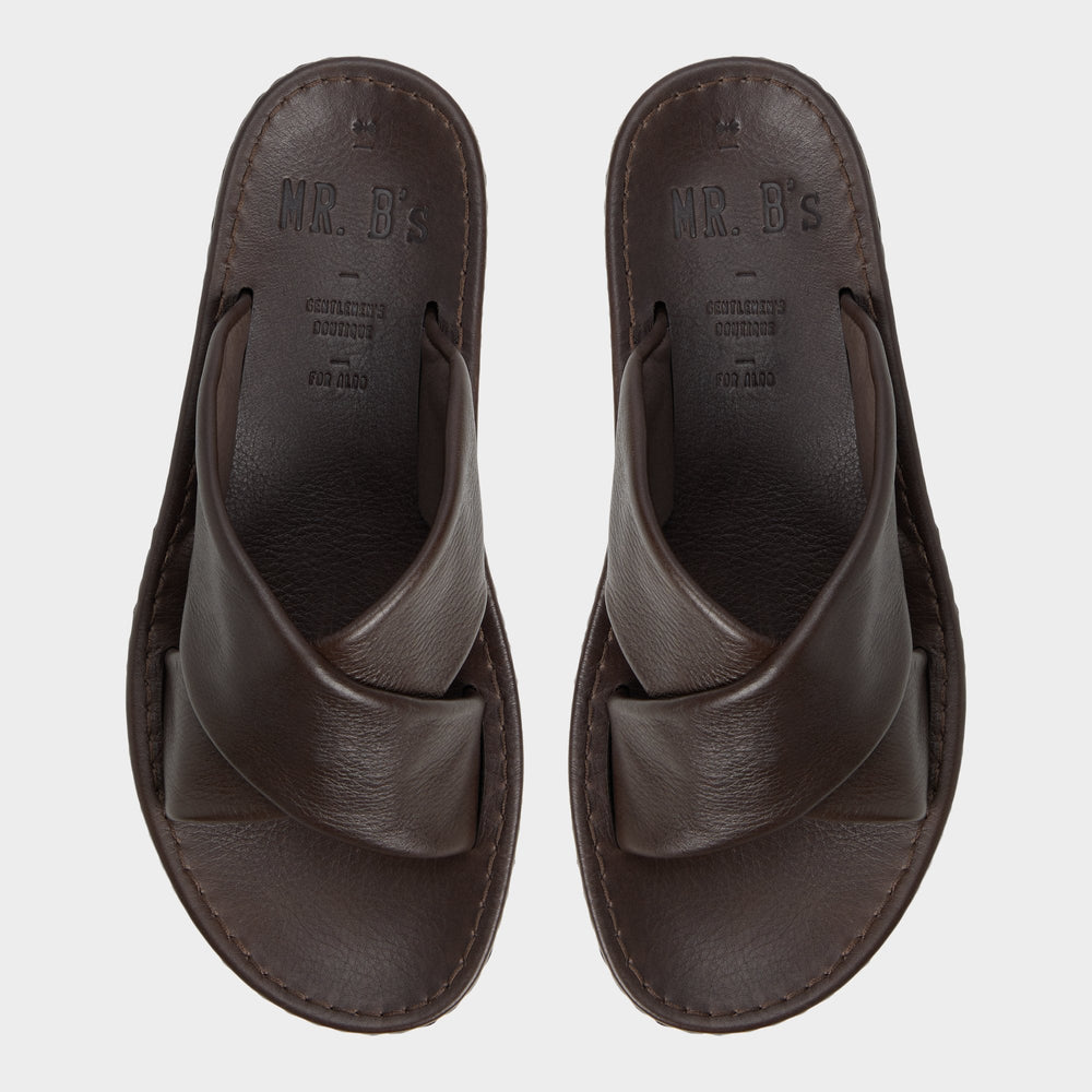 Aldo Steele Dark Brown Men's Sandals & Slides - Slide sandal