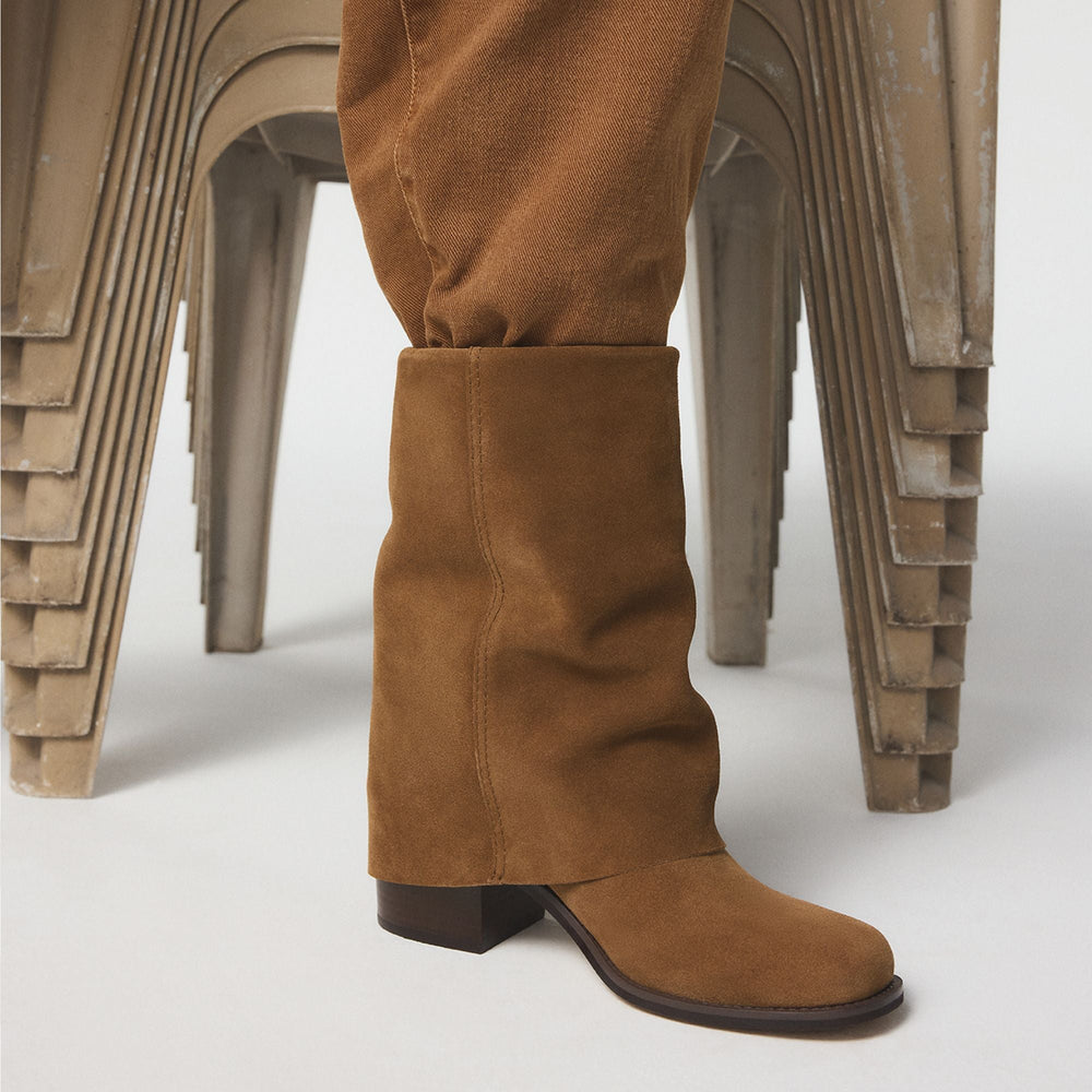 Aldo Nolya in Medium Brown - Ankle boot, Block heel