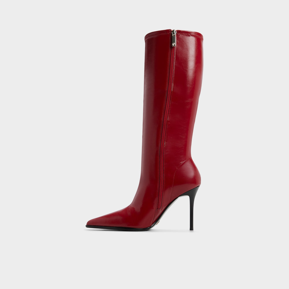 Aldo Re in Emily Medium Red - Knee-high boot, Stiletto heel