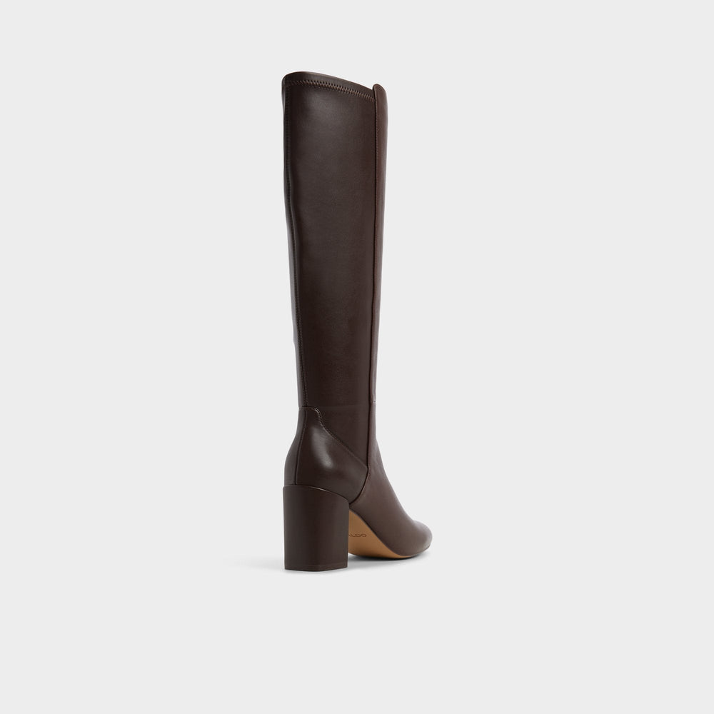Aldo Satori Brown Overflow Women's Tall Boots - Knee-high boot, Block heel