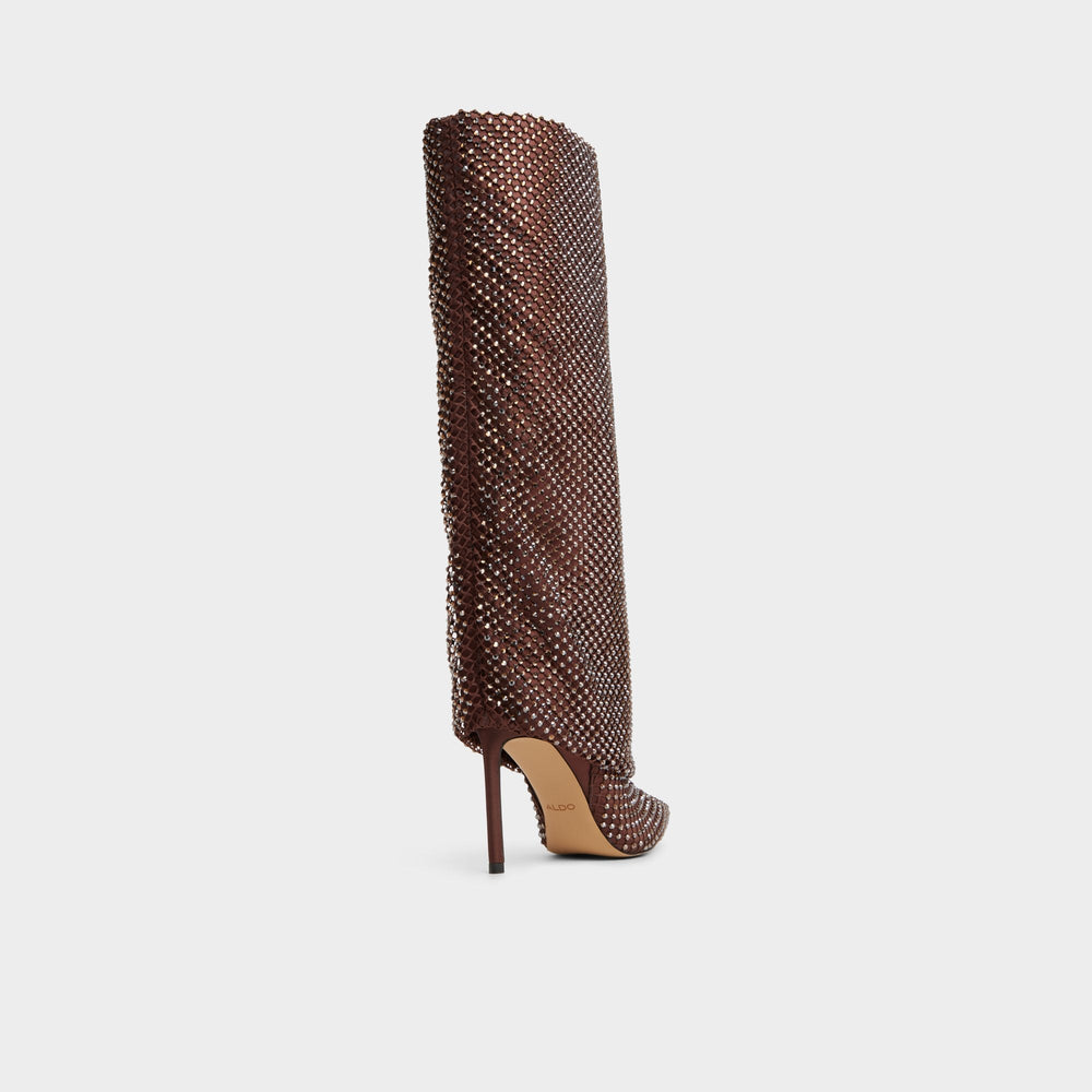 Aldo Livydalia in Dark Brown - Knee-high boot, Stiletto heel