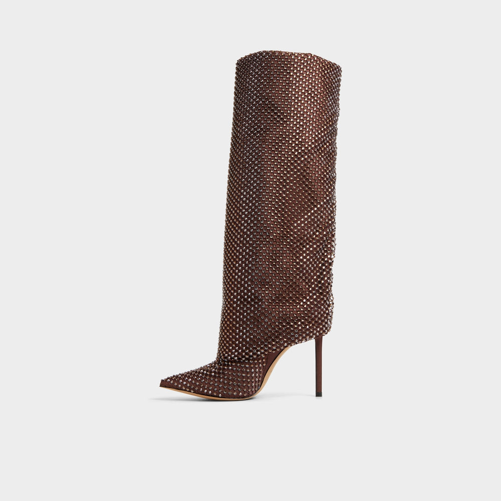 Aldo Livydalia in Dark Brown - Knee-high boot, Stiletto heel